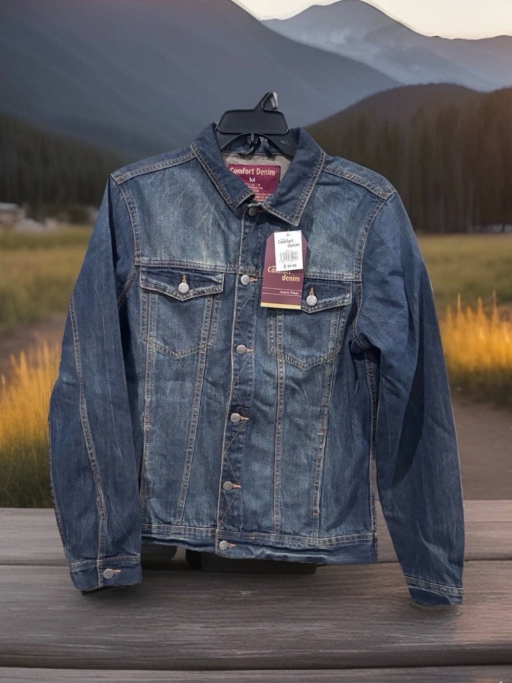 Comfort Denim Men’s Blue Denim Jacket - Lightweight Trucker Style